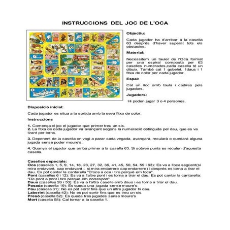 Joc oca i preguntes bloom