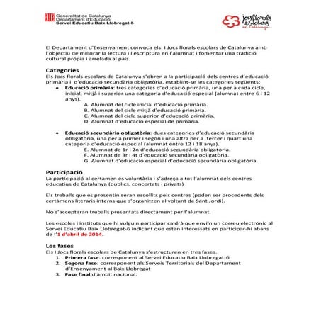 Jocs florals escolars. Servei Educatiu Baix Llobregat-6