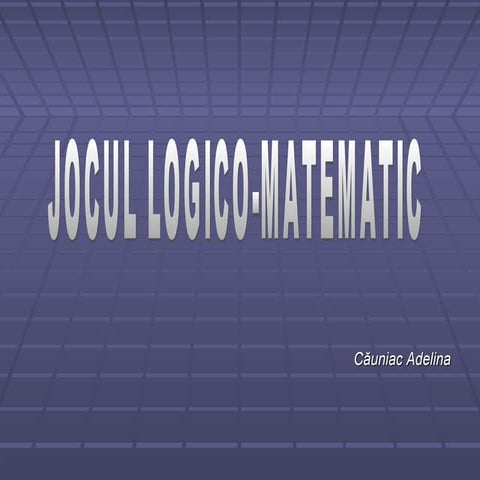 Jocul logico  matematic