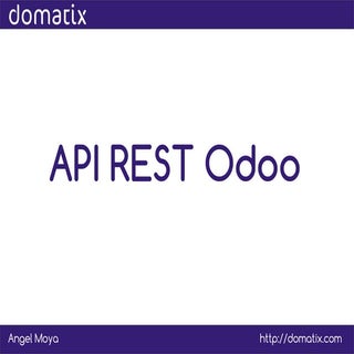 API REST para conectar Odoo 