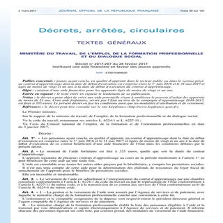 Jeunes apprentis : nouvelle aide