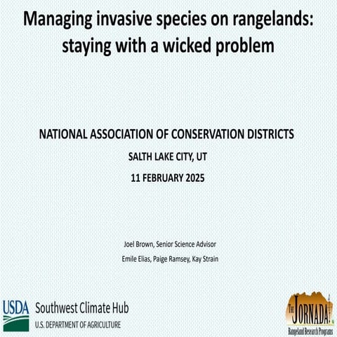 Managing Invasive Species on Rangelands: Staying with a Wicked Problem