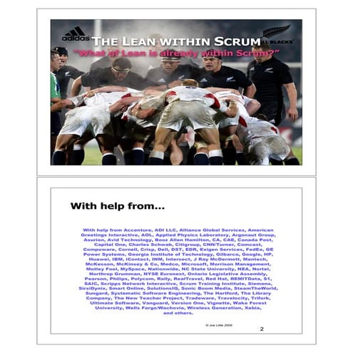 Joe Little - What's Lean got to do with it - The Lean within Scrum