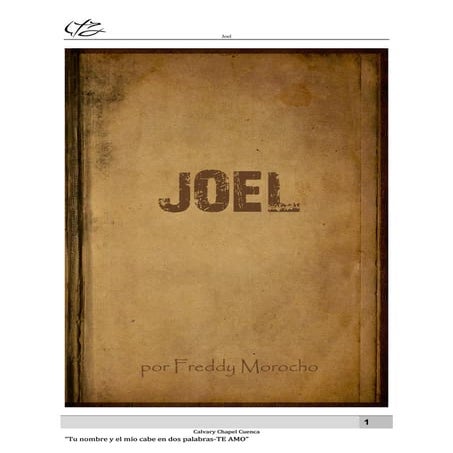 COMENTARIO DEL LIBRO DE JOEL 
