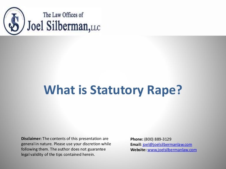 What is Statutory Rape?