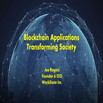 Blockchain Applications Transforming Society