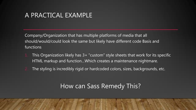 Joes sass presentation