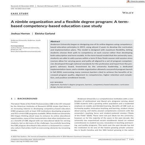 J of Competency-Based Ed - 2019 - Herron - A nimble organization and a flexib...