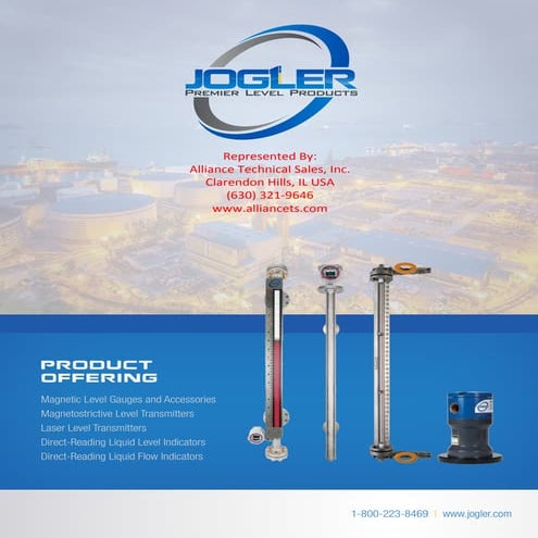 Jogler Liquid Level Gauges, Indicators and Transmitters