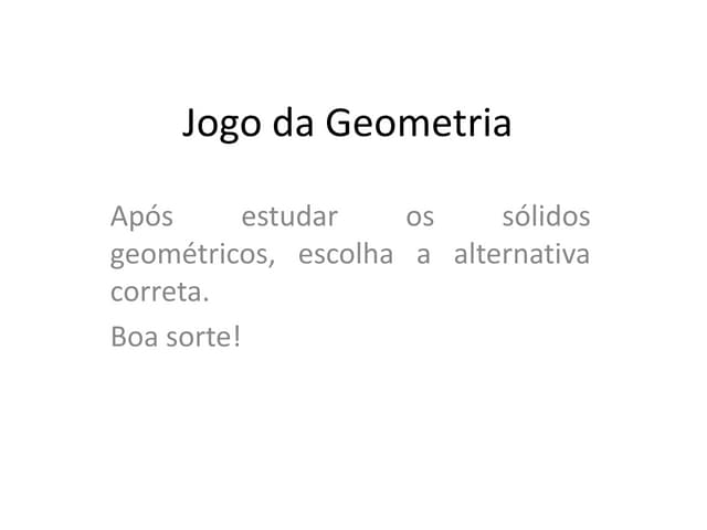 Jogo da geometria