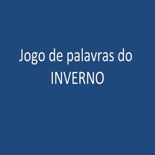 Jogo das palavras do inverno