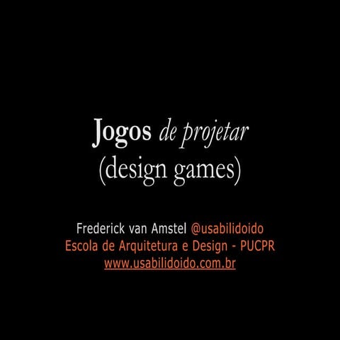 Jogos de projetar (design games)