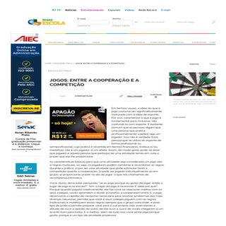 Jogos  entre a cooperação e a compe...