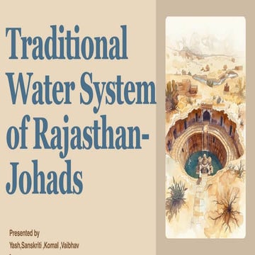 Sustainable Water Management in Rajasthan: Traditional Johad Systems | PDF