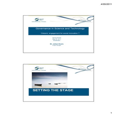 Governance in Science and Technology: Johan Evers