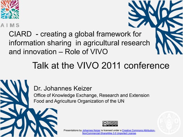 Presentation at the VIVO 2011 conference
