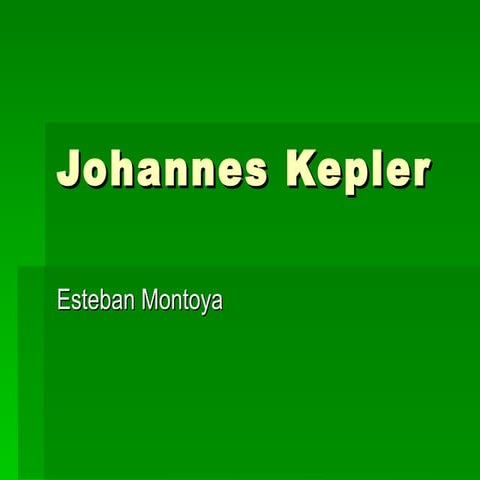 Johannes kepler