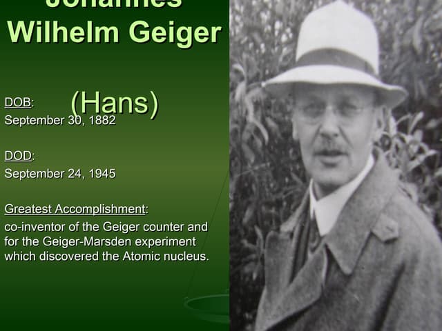Johannes wilhelm geiger | PPT