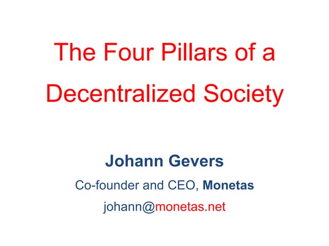 Johann Gevers - The Four Pillars of...
