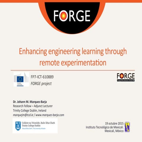 FORGE Keynote @ IT Mexicali, October 2015