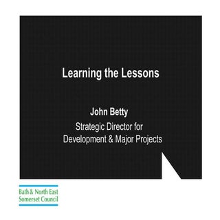 Learning the Lessson - John Betty (...