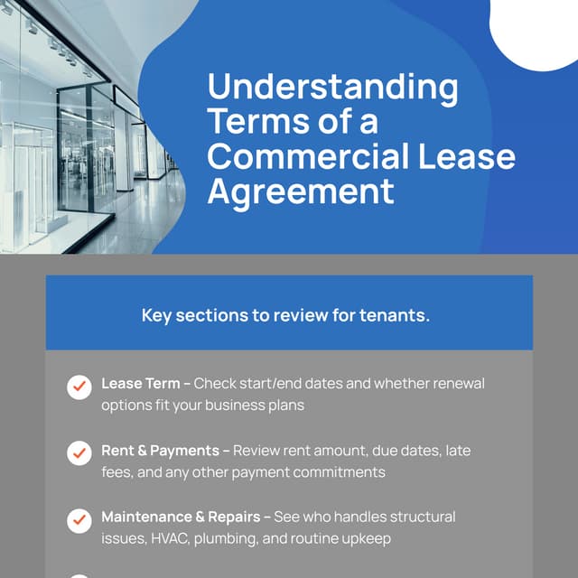 Understanding Terms of a Commercial Lease Agreement | PDF