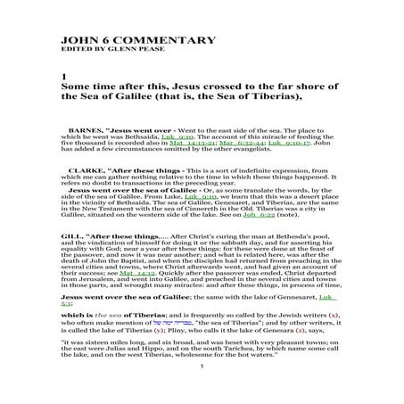 John 6 commentary PDF