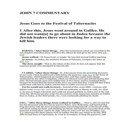 John 7 commentary PDF