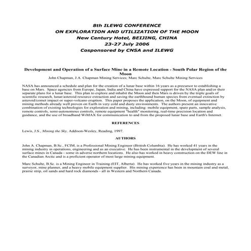 John A Chapman mining the moon 20060723