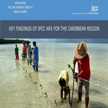 Key findings of AR5 for the Carribean region