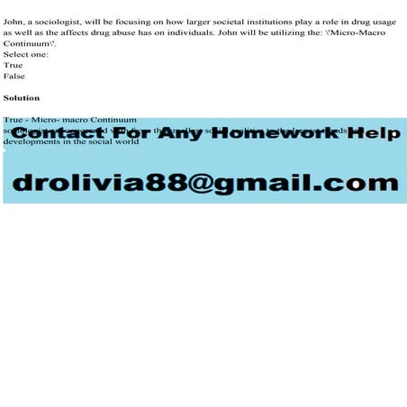 John, a sociologist, will be focusing on how larger societal institu.pdf