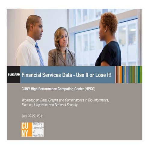 Financial Services Data - Use It or Lose It