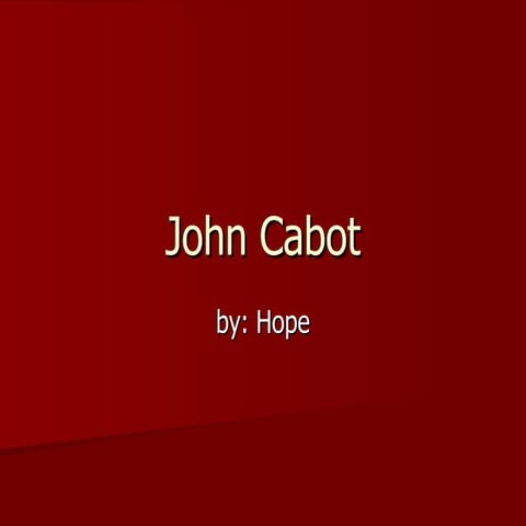 John cabot