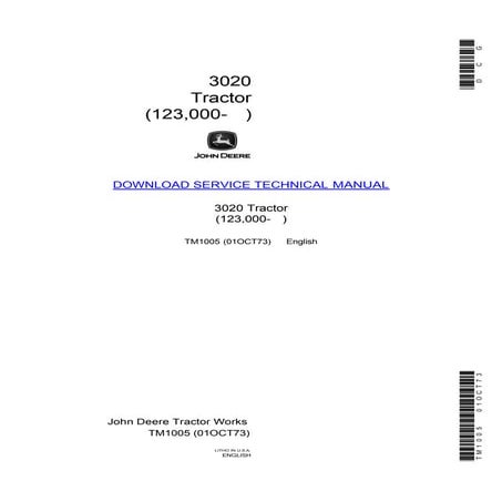 John Deere 3020 Tractor Service Repair Manual.pdf