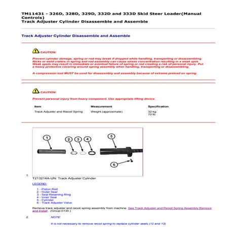 John deere 328 d skid steer loader (manual controls) service repair manual (t...