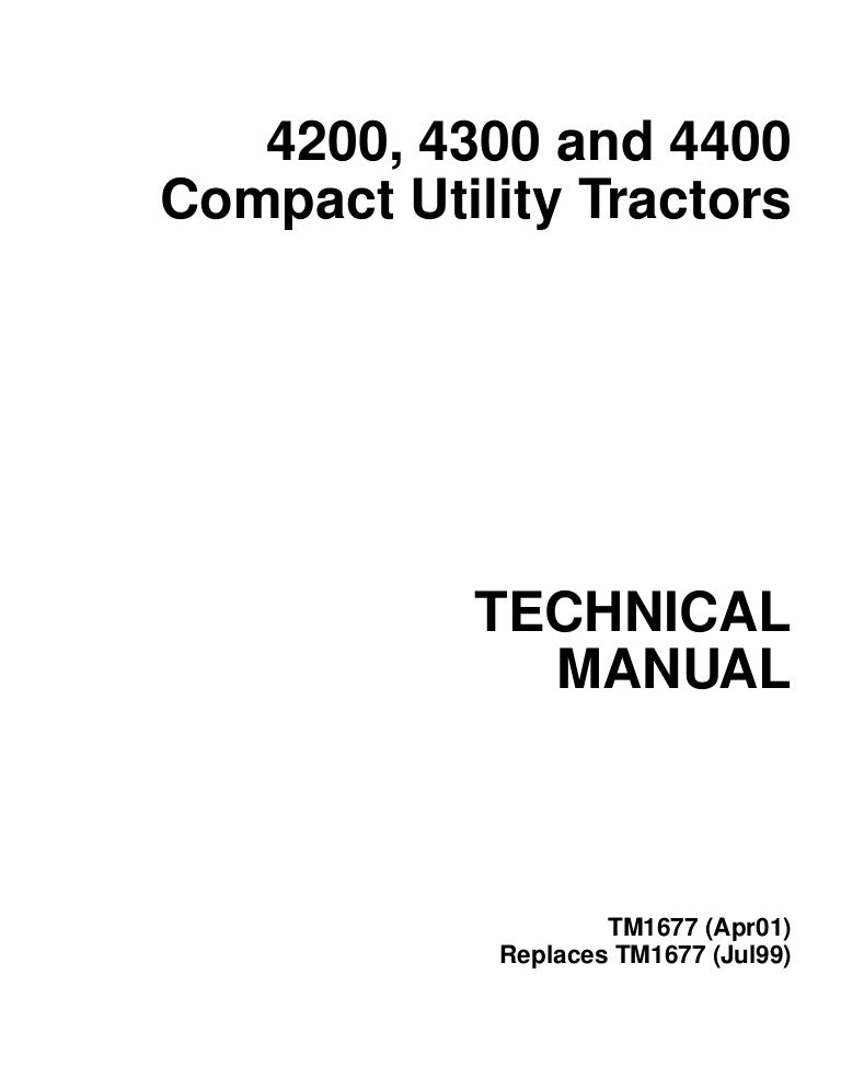 John Deere 4200 4300 4400 Repair Manual | John Deere 4200 Wiring Harness | | SlideShare
