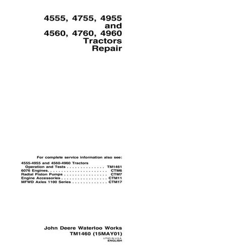 John Deere 4960 Tractor Service Repair Manual.pdf
