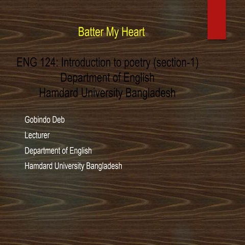 Batter My Heart by John Donne