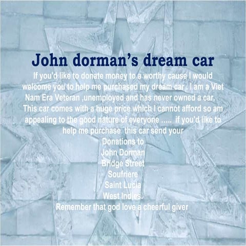 John Dorman" dream  Car