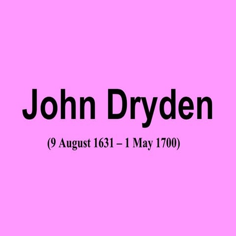 John dryden
