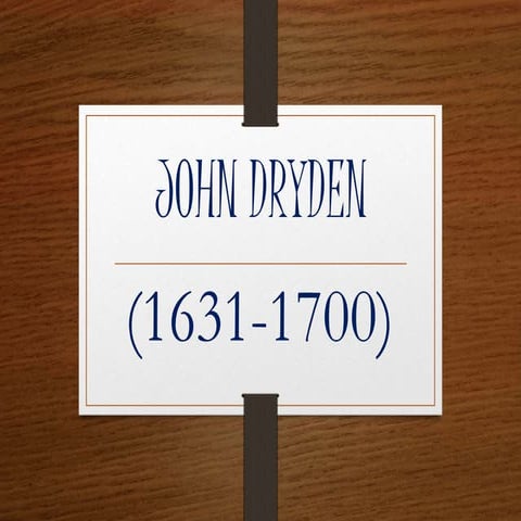 JOHN DRYDEN