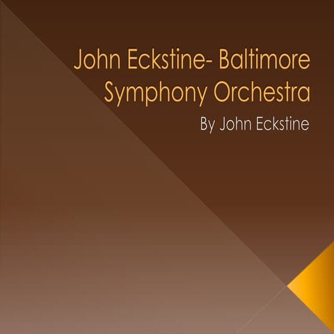 John Eckstine- Baltimore Symphony Orchestra