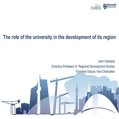 The role of the university in the development of its region / John Goddard, E...