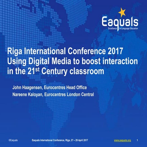 John Haagensen & Nareene Kaloyan: Using digital media to boost interaction in...