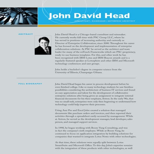 John David Head - Bio