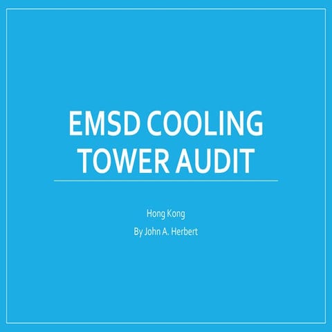 cooling tower annual audit process by John A. Herbert