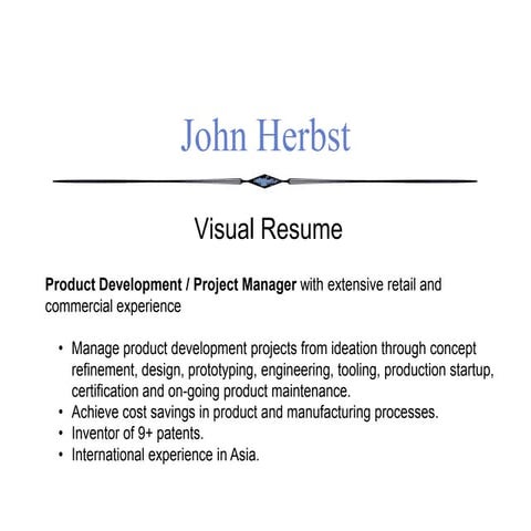 John herbst resume visual 2016