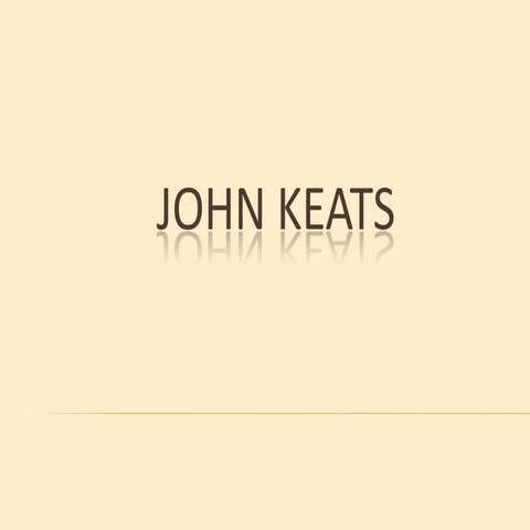 John keats and nature