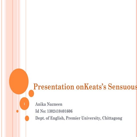 John keats sensuousness