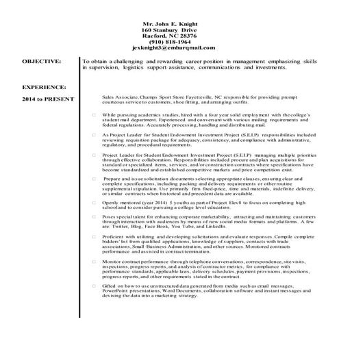 Updated Resume 2016 | DOCX